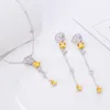 Long dangle chandelier earrings fashion luxury ins copper diamond zirconia pendant stud earrings for woman girls lead and nickel free