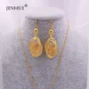 Set di gioielli Colore d'oro africano per donne Bridal Indian Etiopia Dubai Necclace Orecchini Set di gioielli di matrimonio Set di regali per moglie 201222