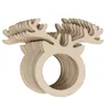10st julbord servett ring natal ren horn form navidad dekorationer för hem xmas noel kerst y201020