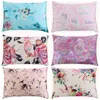 100% Nature Mulberry Floral Silk Pillowcase Zipper Pillowcases Pillow Case för hälsosam Standard Queen King 220217