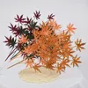 Artificial flower five-pointed small maple leaf wedding plastic flower material high-end wedding ceiling road lead flower arrangement