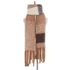 Neuer Stil Hoop Sand Quaste großes Gitter horizontal karierter Schal Schal und Hals im Herbst Winter Schals Schals für Frauen Schals