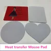 Wireless Customized Heart Shape Mouse Pad Blank Heat transfer Computer Pad Sublimation Tablet Selfie Stick Novelty Items