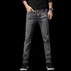Lose Jeans Herren Herumn Business High-T-T-Stretch-Straight Hosen mittleren Alters mit Pant259Q mittleren Alters