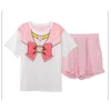 Sailor Moon Pink Summer Women Cotton Sets Pajamas Female Home Wear T200701