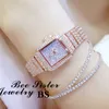 Nieuwe dames Crystal Watch Women kijken Lady Diamond Stone -jurk horloge roestvrijstalen armband polshorloge 201123