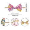 19 Kolory Baby Bow Opaski Floral Hairband Dziewczyny Kwiat Cute Prosty Pałąk Dzieci Nylon Akcesoria do włosów Bowknot Hairbands Kha322