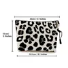 Waterbestendig Makeup Bag Zebra Streep Bruin Roze Leopard Print Linnen Cosmetische Organisator Vrouwen Beauty Travel S 220225