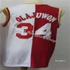 Podzielone dwa kolory koszulka do koszykówki Allen Iverson Scottie Pippen Hakeem Olajuwon Tracy McGrady Vince Carter Mike Bibby Spud Webb Ja Moran Jerseys