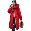 Fashion Slim Dames Winter jas Katton Gedoeide Warm Dikke dames jas Long Coats Parka Dames Jackets 201127