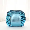Sequins Cosmetic Bags Mermaid Sequined Makeup Bag Drawstring Travel Cosmetics Bag Women PU Leather Clutch Storage Bags Pouch