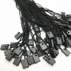 Partihandel Svart Common Hang Tag String för plagg 250pcs Notions Plast Klädmärke