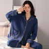 Nightwa Winter Ladies Pigiamas Set Cotton Down Down Casual Sleep abbigliamento Cardigan Nightwear Worniche Long Boungewear Women 201114