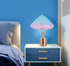 modern table light colorful glass table lamp rainbow light glass reading for children's room