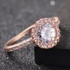 Rings Jewel Ring Micro Inlay Zircon Rose Gold White Jewelry Fashion Diamond 2BD2