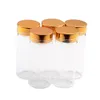 Glass Bottle 20ml 50ml 65ml 90ml Storage Bottles with Golden Screw Cover Empty Sweets Vanilla Pill Food Perfume 6pcs