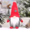 Jul handgjorda svenska gnome Skandinaviska Tomte Santa Nisse Nordic Plush Elf Toy Table Ornament Xmas Tree Decorations W-00323