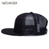 Hatlanderoriginal Black Baseball Caps for Boys Girls Summer Sun Sun Chaps Embrodery Lion Mesh Snapbacks Hip Hop Bone Trucker Hat 2011586816