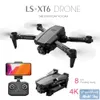 LS XT6 4K HD Dual Camera Drone, FPV Mini Beginner UAV Toy, Simulators, Track Flight, Gravity Induction, Altitude Hold, Take Photo by Gesture, Kid Gift, USEU