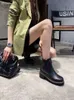 Mode luxe plate-forme bottes nouvelles femmes martin bottes noir veau cuir femmes travail botte femme beaubourg bottines taille 3541