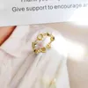 2022 Designer Korean Fashion Jewelry Heart Ring for Women Cat Eye Luxury Openings Wedding Size Adjustable Wholesale