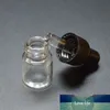 10 pcs Limpar frasco de vidro pequeno 1ml frasco de amostras para óleo essencial óleo de frasco minúsculo garrafa portátil