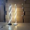 1.3M 36W Minimalist floor lamp For Living room Bedroom spiral Lamp Bedroom Office Black White lampe de salon Led Standing Lamps Fixtures