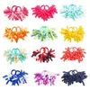 24 pcs baby meninas elásticas cabelo elástico 3inch mistura cor grosgrain fita curly korker curvas com laços para crianças faixa de borracha de crianças lj201226