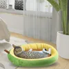 Letto per cani a forma di avocado a forma di avocado per piccoli cani gatti animali domestici caldi alghe per tutte le stagioni