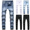 Jeans masculinos moda homens magro trecho calça magro caber branco preto longo jeans1