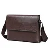 Briefcases Men's Leather Bag 2021 Business Casual Pu Shoulder Diagonal Cross Multi-function Solid Color Briefcase