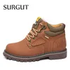 Surgut Winter New Men Boots Buty motocyklowe futro Pluszowe ciepłe modne buty śnieżne jesień mężczyźni swobodne buty robocze na świeżym powietrzu 201204