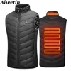 Giacca da uomo con riscaldamento a infrarossi USB per esterni Giacca da uomo invernale Abbigliamento termico elettrico Gilet per escursionismo sportivo 201120