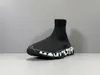 Med Box Boots Paris Herr Dam Fritidsskor Speed 1.0 2.0 Sneakers Stickad Sock Vit Svart Khaki Watermark sneakerssko Storlek 36-46