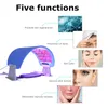 New design facial skin care rejuvenation 7 colors anti aging face mask photon led pdt red light therapy machine belt