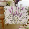 Table Runner Cloths Home Textiles & Garden Japanese Style 40X90 40X180Cm Luxury Purple Lavender Floral White Satin Cutwork Embroidered Tv St