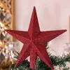 Пластиковый рождественский блестящий топпер для рождественской елки со снежинкой и звездой Festive224F