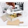 Transparante cakebroodje Verpakkingsdoos met handvat Eco-vriendelijke Duidelijke Plastic Cheese Cake Box Bakken Swiss Roll Box T500435