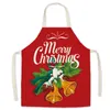 Weihnachten Santa Claus Schürze Leinen Druck Weihnachtsbaum Elch Schürzen Hause Backen Restaurant Kochen Pinafore Kreative Küche Werkzeuge