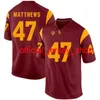 Anpassade USCtrojans -tröjor kvinnor Marcus Allen Jersey Clay Matthews Matt Barkley Ronnie Lott Troy Polamalu College fotbollströjor sydd