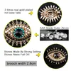 Pimler Broşlar Kioozol Seksi Mavi Siyah Big Gözler Mikro Küp Kübik Zirkonya Broşı Kadınlar Vintage Mücevher Aksesuarları Hediyeler 161 7216914