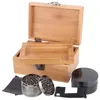 Fumer Portable Bambou Bois Herbe Sec Tabac Cigarette Stash Case Preroll Rouleau Plateau De Roulement Grinder Stockage Bong Conteneur Boîte En Bois De Haute Qualité DHL Gratuit