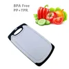 3 pcs conjunto portátil pp desbastando o bloco de plástico placa de corte de alimentos frutíferas vegetais carnes antiderrapante plástica placas de corte suco de suco de suco de cozinha acessórios de cozinha ZL0275