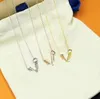 Fashion Charm -halsband Titanium Steel Halsband Högkvalitativ diamanthalsband Fashion Par Necklace Personlig leverans6438883