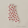 Ins Girls Love Heart Princess Socks Kids Jacquard Knitted 34 Knee High chaussette Chrismtas Childre