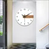 Muurklokken Moderne Nordic Art Clock Mode Stille Quartz Effen Kleur Home Decor Family Gifts 12 inch Digital