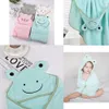 Baby Bath Towel Super Applbent Poncho Newborn Симпатичный мультфильм Вышитый с капюшоном Beach SPA Быстрый сушильный Халат Полотенце