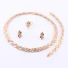 Statement Jewelry Set Brand Dubai Gold Silver Color Necklace Jewelry Sets Whole Nigerian Wedding Woman Accessories set274q
