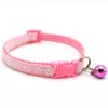 12styles Dog Puppy Cat Collar Breakaway Adjustable Cats Collars with Bell Bling Paw Charms pet decoration supplies fast ship
