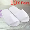 50/40/30/20/10/5 Pairs Spa Hotel Guest Slippers Open Toe Towelling Disposable Terry Style Y200706